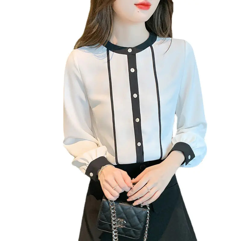 Furrzy Long Sleeve Fitted Shirt for Women - Professional Wear