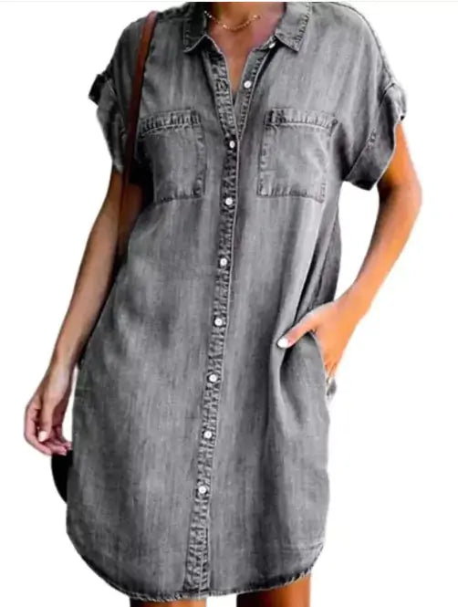 Furrzy Denim Dress
