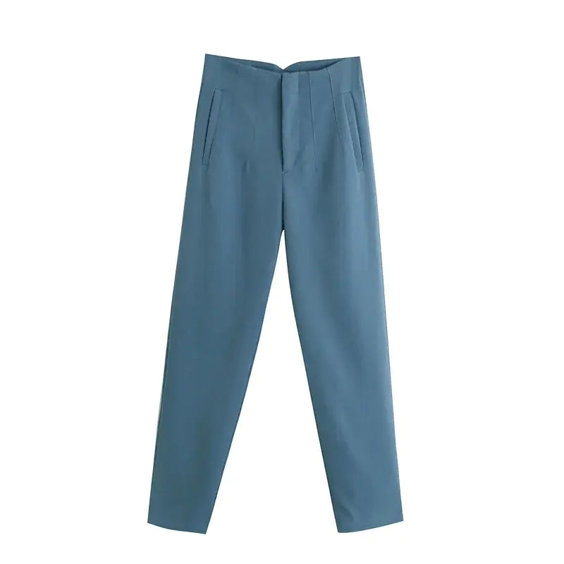Furrzy Elegant High Waist Business Pencil Trousers for Women
