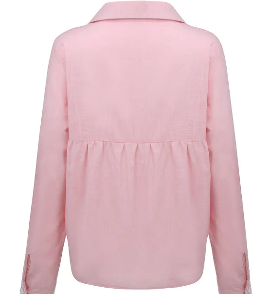Furrzy Spring Autumn Casual Loose Linen Shirt