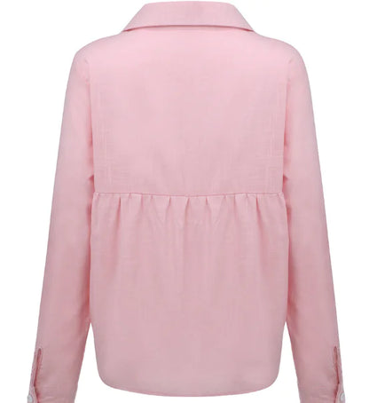 Furrzy Spring Autumn Casual Loose Linen Shirt