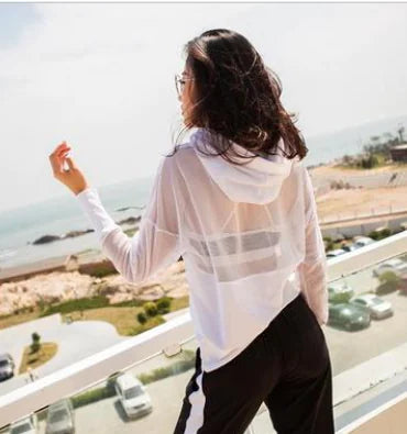 Furrzy Lace Top Long Sleeve Workout Jacket for Women