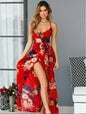 Furrzy Cross-Border Floral Maxi Dress for Women