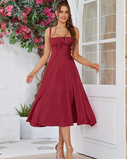 Furrzy Bohemian Floral Midi Tank Dress