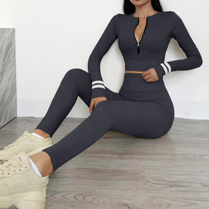 Seamless Long Sleeve Yoga Outfit for Women (New)
