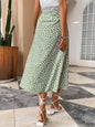 Furrzy Polka Dot A-Line Skirt with Slit