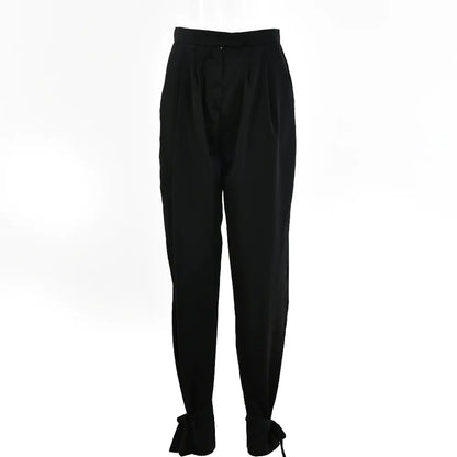 Furrzy High-Waist Lace-Up Trousers for Women