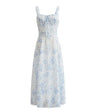 Lace-Up Midi Slip Dress
