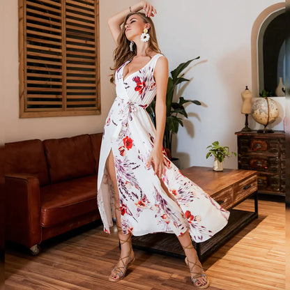 Furrzy Bohemian Print Dress for Women - Beachwear Dress