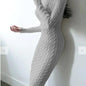 Furrzy Slim Fit Wrap Knitted Dress for a Chic Look