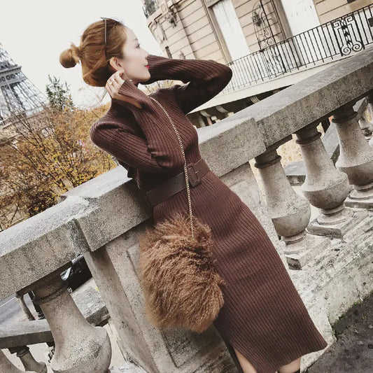 Furrzy Knit Bodycon Dress, Sweater Dress, Layering Dress