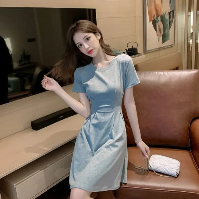 Furrzy Summer T-Shirt Dress for Women - Slim Fit, New Style