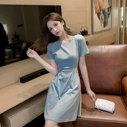Furrzy Summer T-Shirt Dress for Women - Slim Fit, New Style