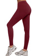 Furrzy Women’s Workout Capri Leggings Butter Soft Yoga Leggings for Women Tummy Control Workout Leggings for Women Wine Red One Size