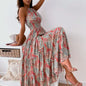 Furrzy Bohemian Floral Backless Maxi Dress for Summer Outings
