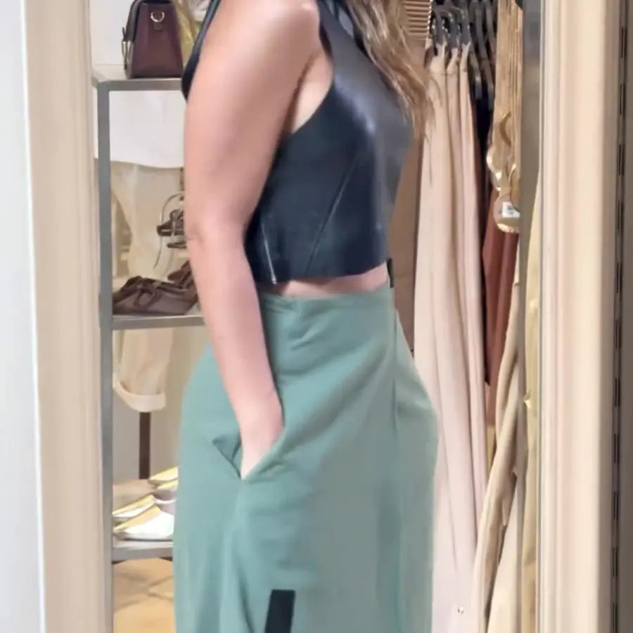 2023 Summer Fashion Two-Piece Set with Crop Top Skirt