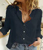 Furrzy Spring Autumn Casual Loose Linen Shirt