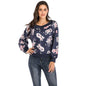 Furrzy New Style Printed Women's Long Sleeve One Shoulder Sweater