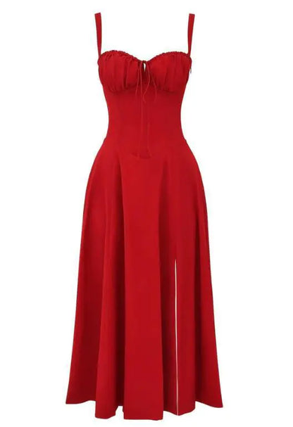 Furrzy Women's Floral Maxi Dress with Back Tie Detail