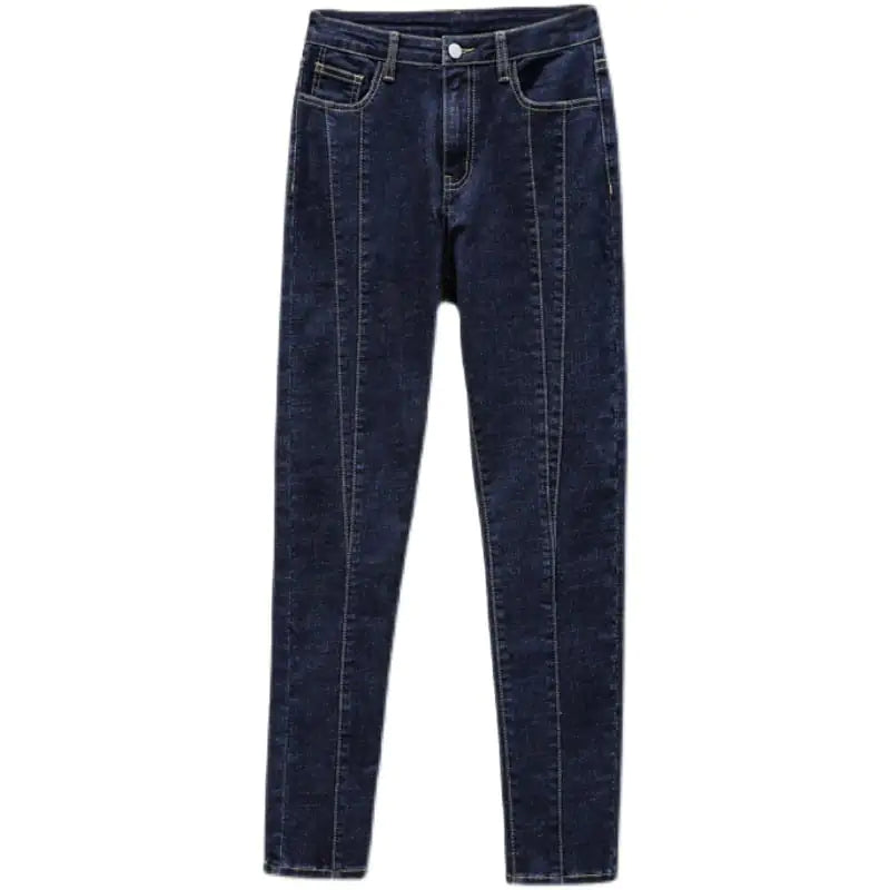 Furrzy Slim-Fit Small-Footed Denim Trousers for Women