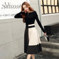 FurrzyTwo-Piece Suede Dress Set with Skirt and Dress