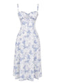 Furrzy Women's Floral Maxi Dress with Back Tie Detail