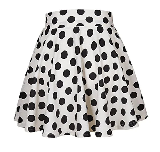 Furrzy Summer Polka Dot Mini Skirt