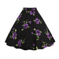 Furrzy Vintage High-Waist A-Line Polka Dot Midi Skirt