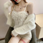 Furrzy Floral Beaded Tube Top for Women - Versatile Wear