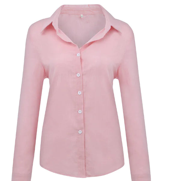 Furrzy Spring Autumn Casual Loose Linen Shirt