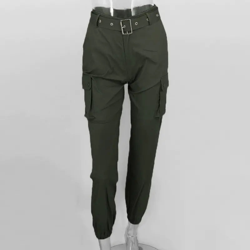 Furrzy High Waist Tight-Fitting Cargo Trousers for Women