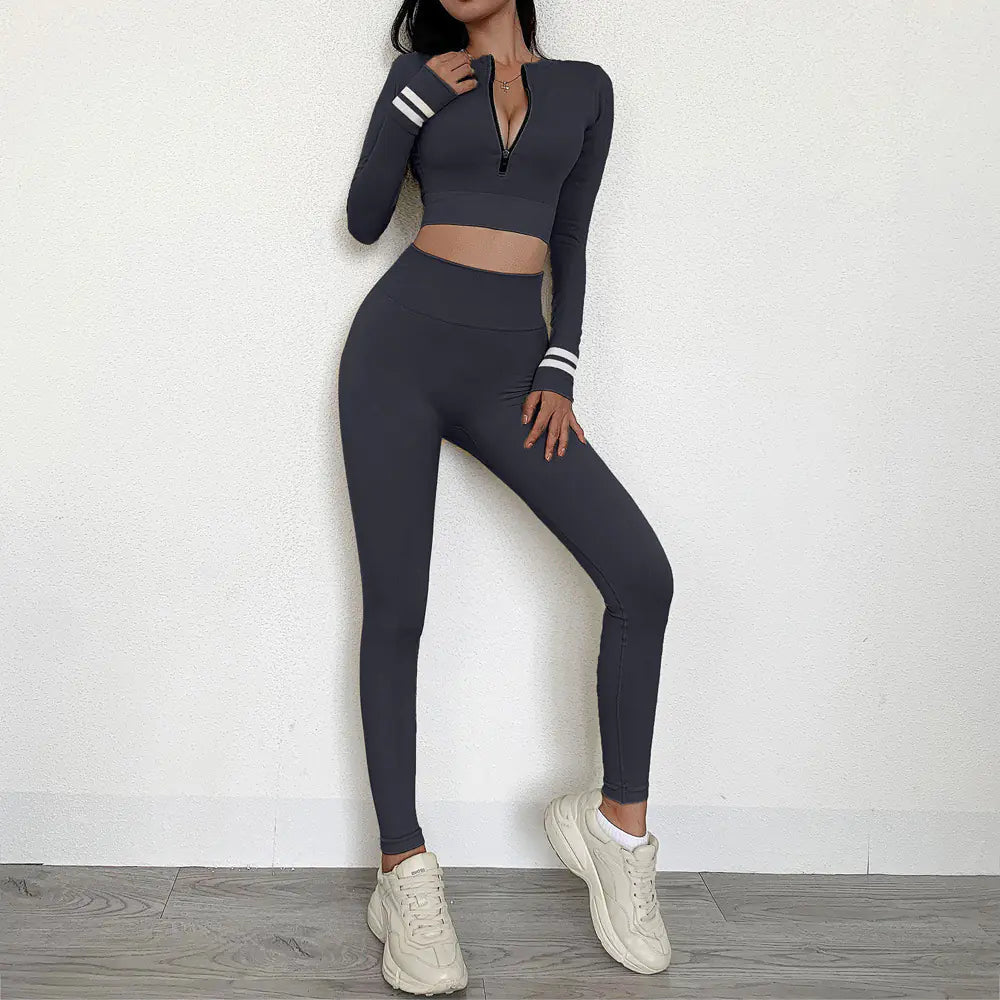 Seamless Long Sleeve Yoga Outfit for Women (New)