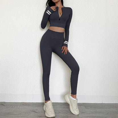 Seamless Long Sleeve Yoga Outfit for Women (New)