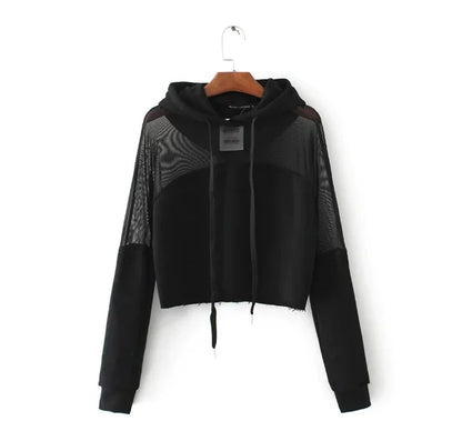 Furrzy Lace Top Long Sleeve Workout Jacket for Women