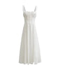 Lace-Up Midi Slip Dress