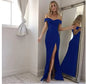 Evening Dress, Strapless Maxi Dress with Side Slit