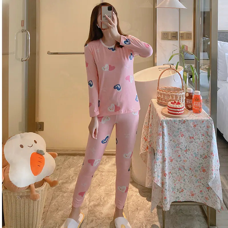 Furrzy Slim Thermal O-neck Long Johns for Women Winter Wear