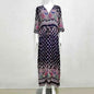 Furrzy Bohemian Floral Maxi Dress for Women - Half Sleeve