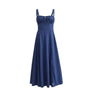 Lace-Up Midi Slip Dress