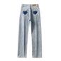 Furrzy High Waist Loose Slim Straight Wide Leg Pants
