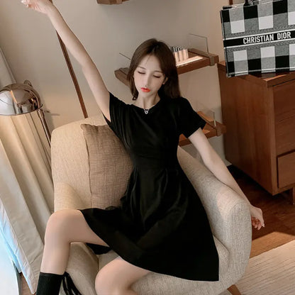 Furrzy Summer T-Shirt Dress for Women - Slim Fit, New Style