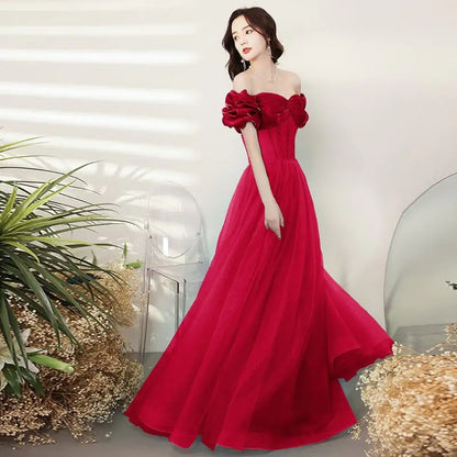 Off Shoulder Women's French Evening Dress