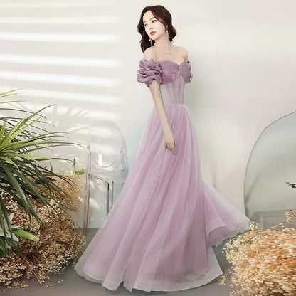 Off Shoulder Women's French Evening Dress