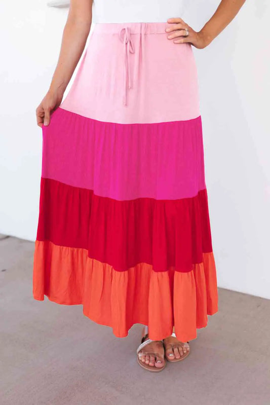 Furrzy Mariana Tiered Maxi Skirt-