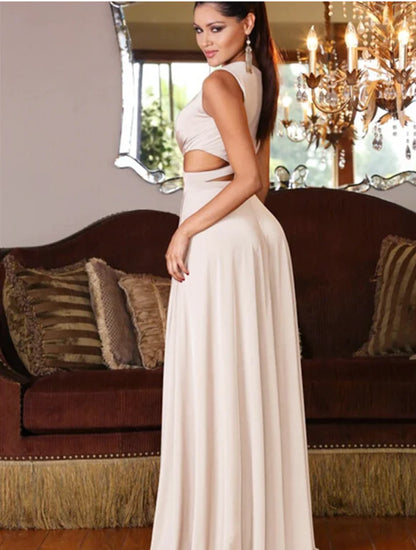 Sexy Deep V Slit Maxi Dress