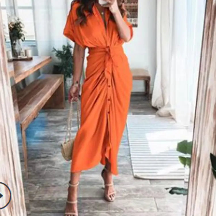 Furrzy Summer Short Sleeve Floral Maxi Dress for Women