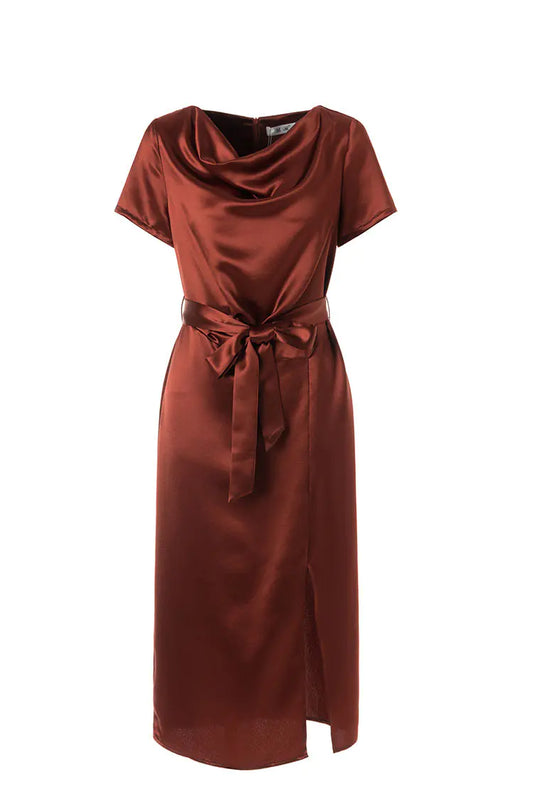 Furrzy Silk Satin Summer Dress for Women - Elegant Fit