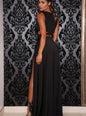 Sexy Deep V Slit Maxi Dress