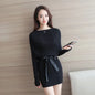 Furrzy Knee-Length Bodycon Knit Dress