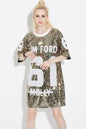 Furrzy Glitter Summer Club Dance Oversized T-Shirt Dress